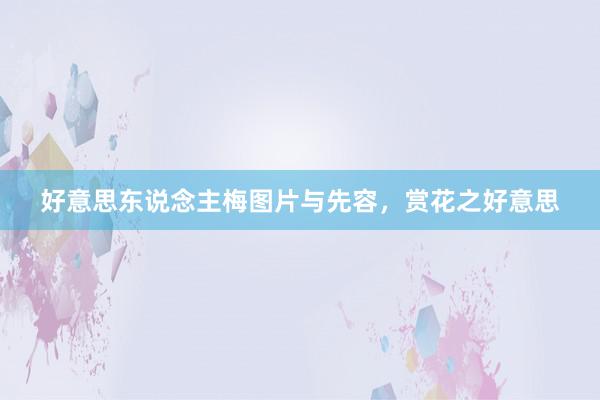 好意思东说念主梅图片与先容，赏花之好意思